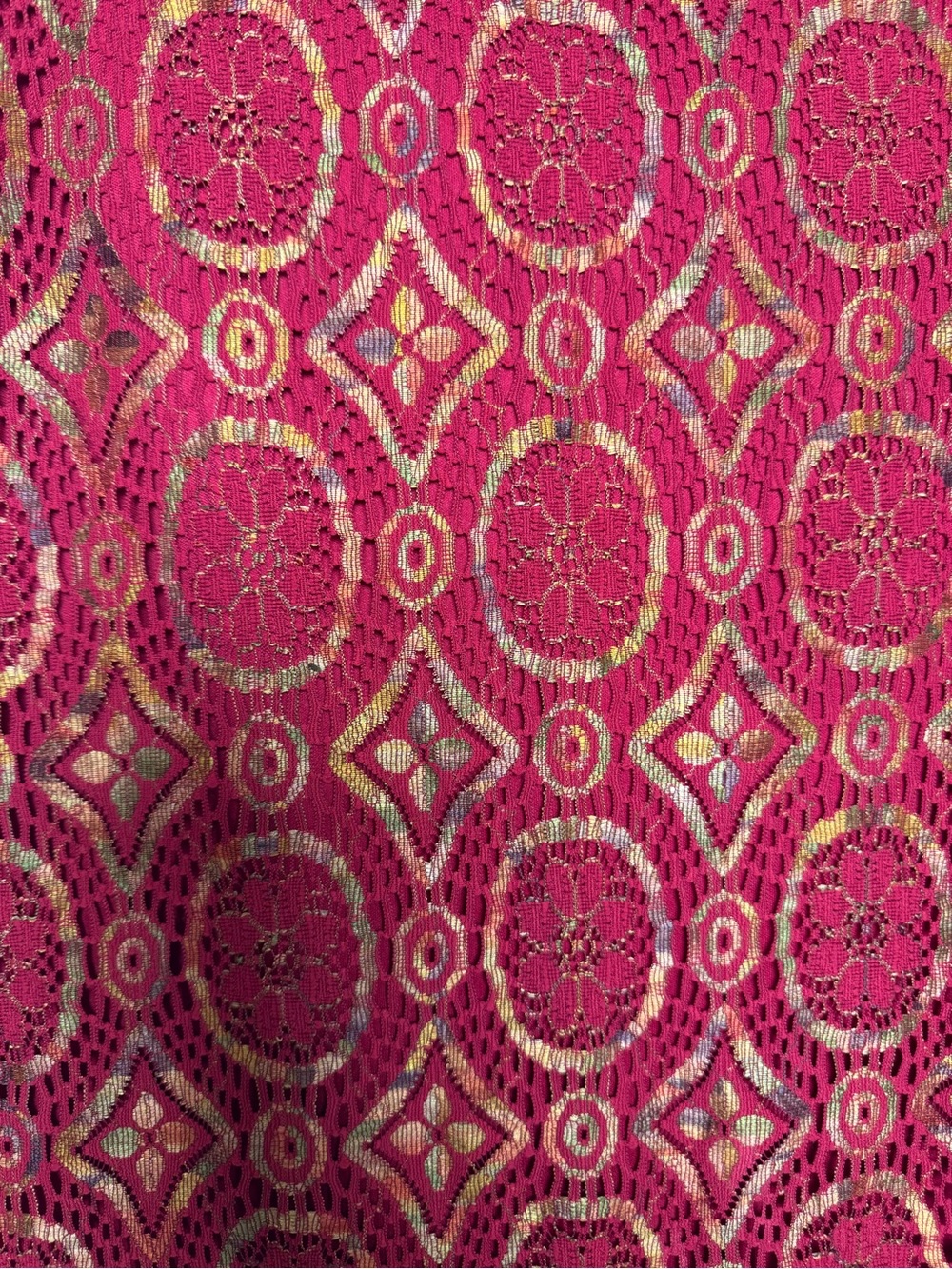 Vintage Express Red Gold Embroidered Floral Medallion Floral Mini Skirt Bohemian - Picture 2 of 9